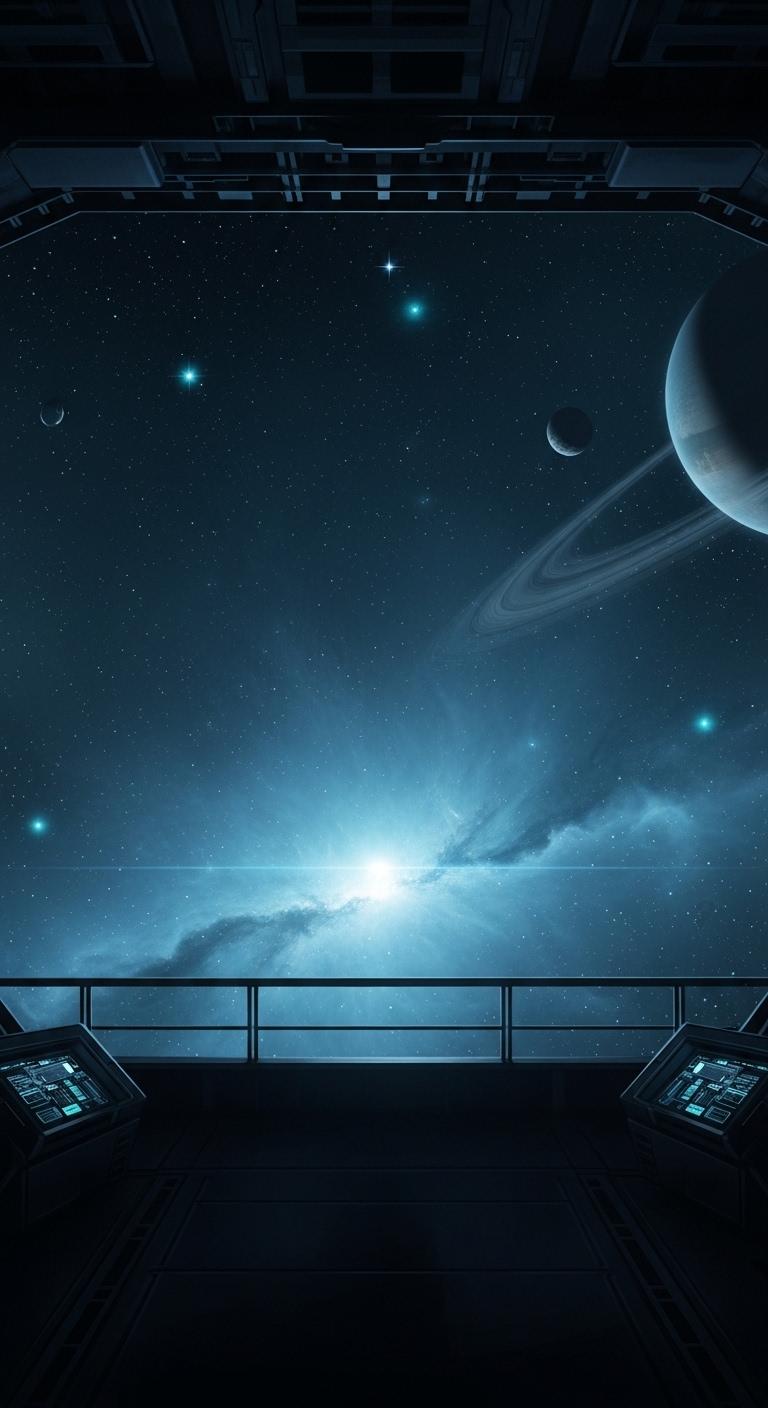 Fondo vertical del ambiente 'ciencia ficción' del modo de lectura rápida