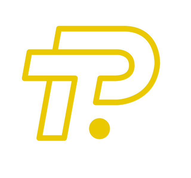 Ícono de la aplicación: la P monolínea en amarillo #ECCC04 sobre fondo transparente